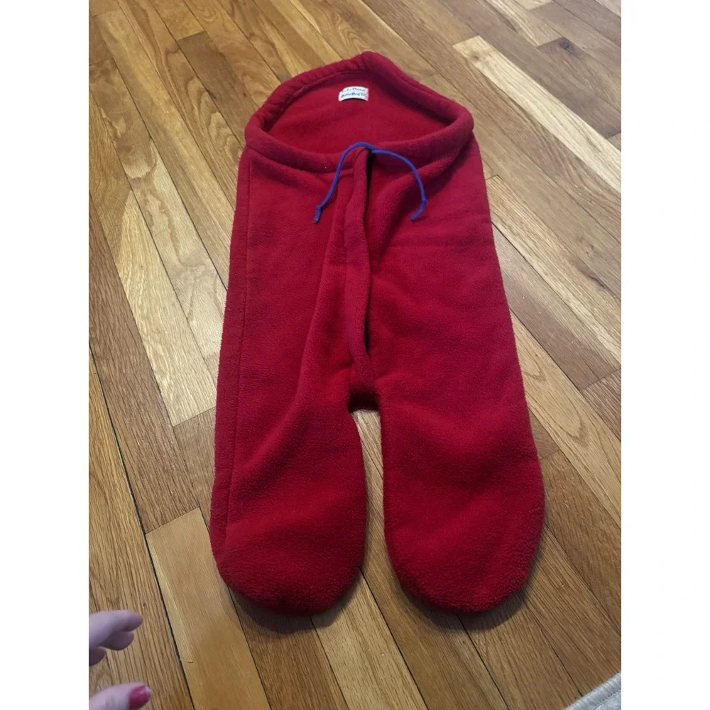 Vintage LL Bean Baby Bag Red Sleeping Sack Newborn Size‎ Polar Plus zip USA Made